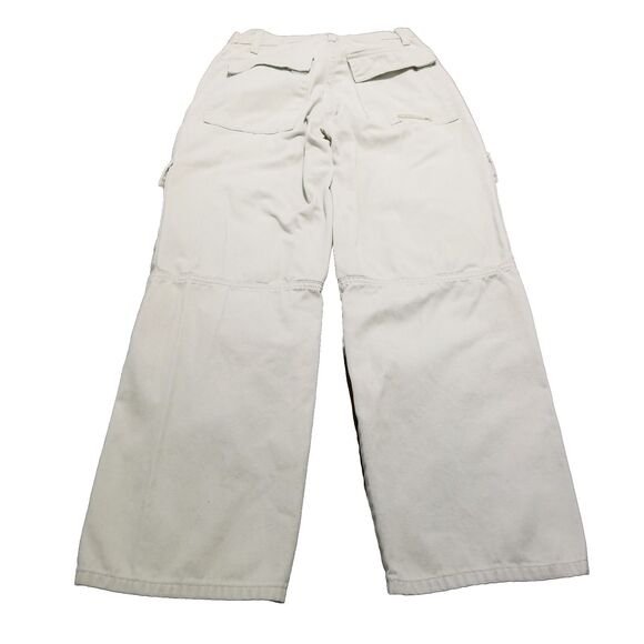 Levi's Silvertab Cargo Pants Women's Size 14 Cream 100% Cotton Vtg 1999 (27×28) - Picture 3 of 7